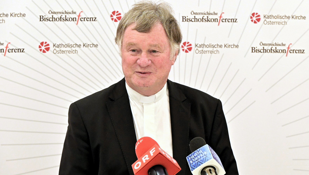 Foto aufgenommen bei der Pressekonferenz zur Frühjahrsvollversammlung der Bischofskonferenz am 8. März 2024 in Wien