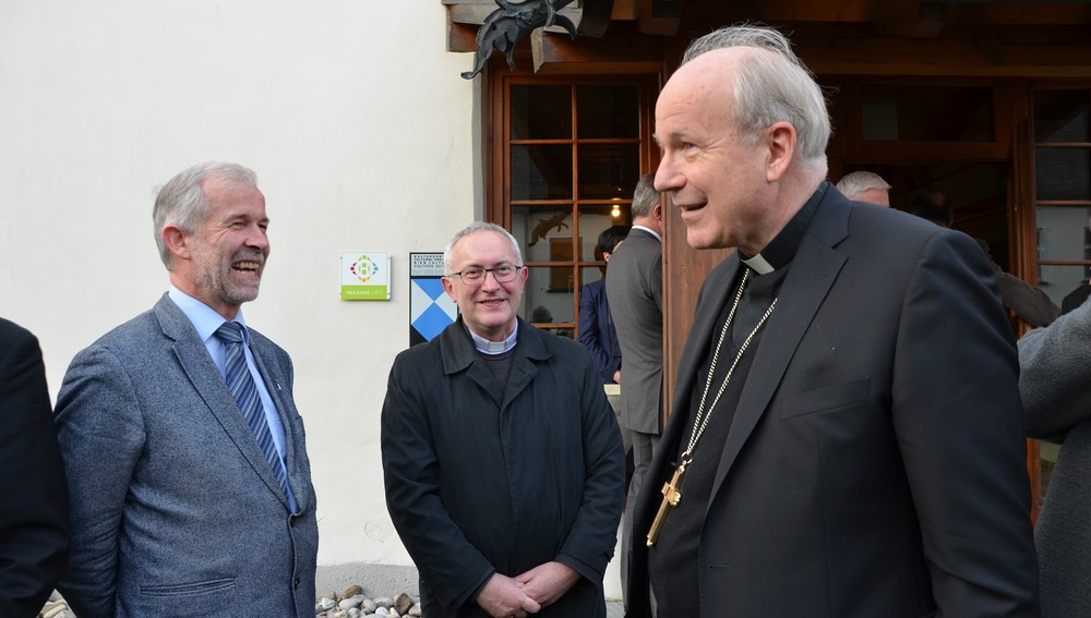 von links: Prof. Michael Rosenberger, Weihbischof Anton Leichtfried (St. Pölten), Kardinal Christoph Schönborn (Wien)