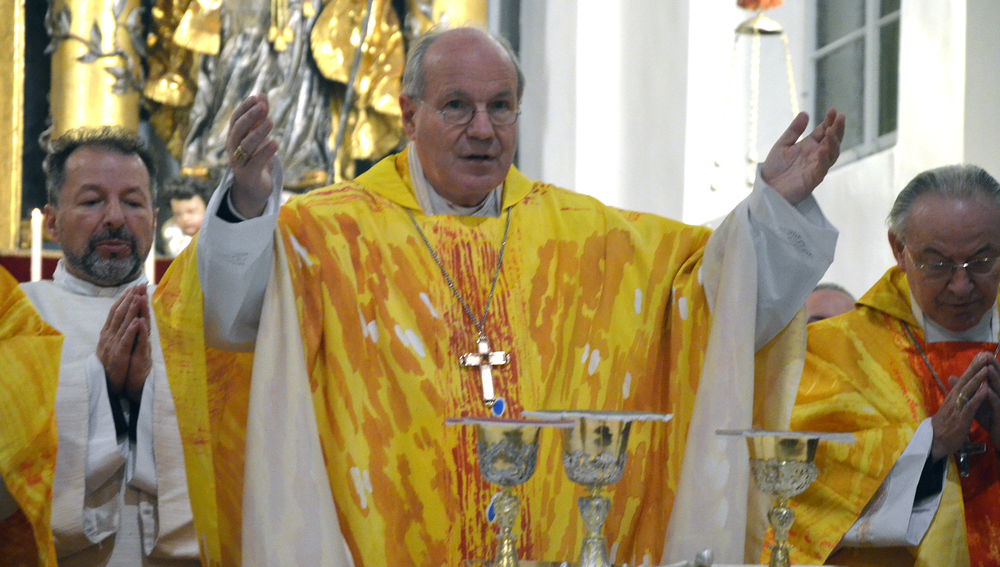 Kardinal Schönborn bei der Bischofskonferenz in Michaelbeuern 2015