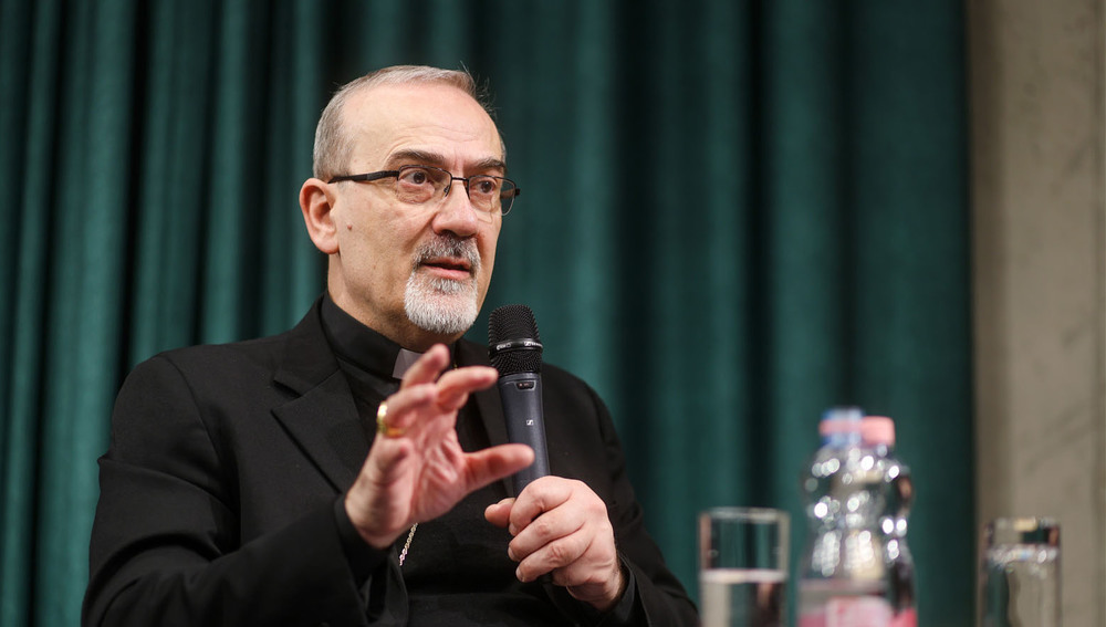 Kardinal Pierbattista Pizzaballa am 19.1.2024 bei einem Vortrag in Budapest