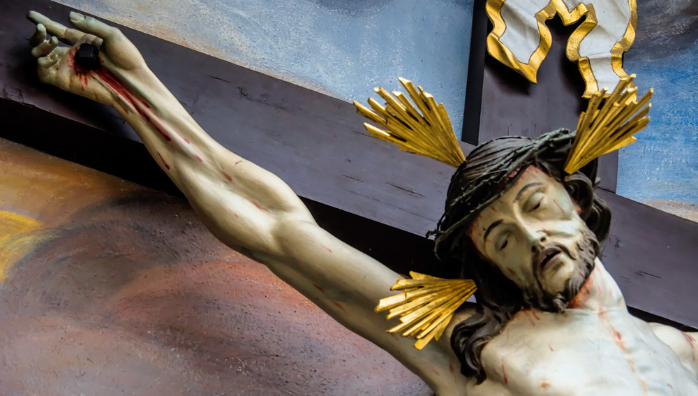 Kreuzigung Jesus Christus. Symbolfoto für Ostern.