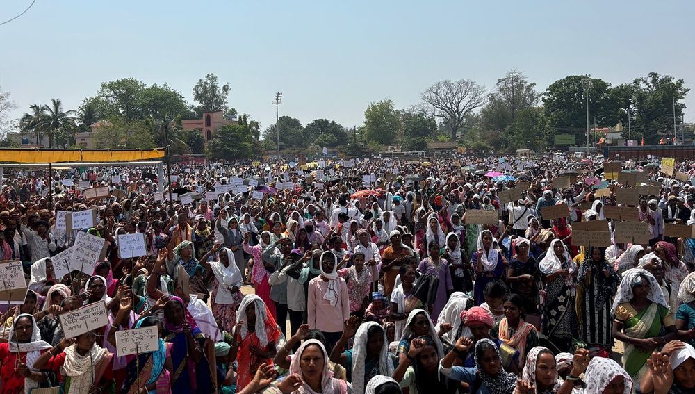 Demonstration gegen Anti-Konversionsgesetz in Raipur