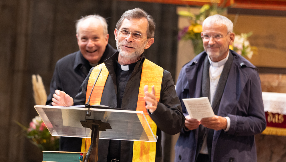 Gebet mit Josef Grünwidl im Stephansdom am Tag seiner Ernennung zum Erzbischof