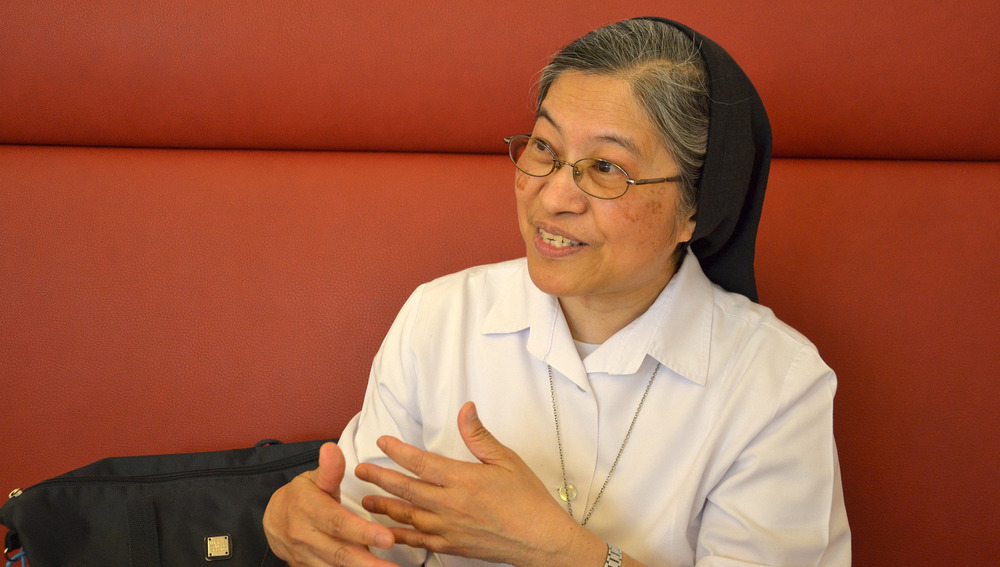 Sr Sarah Garcia FMA, Leiterin des Menschenrechtsbüros der Don Bosco Schwestern in Genf, am 24. Juni 2022 in Wien