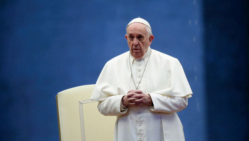 Papst Franziskus betet um das Ende der Corona-Pandemie am 27. März 2020 vor dem Petersdom im Vatikan