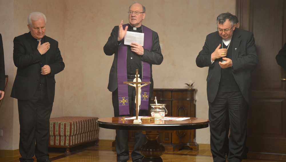 v.l.: Bischof Franjo Komarica (Banja Luka), Bischof Alois Schwarz (Gurk-Klagenfurt), Kardinal Vinko Puljic (Sarajewo)