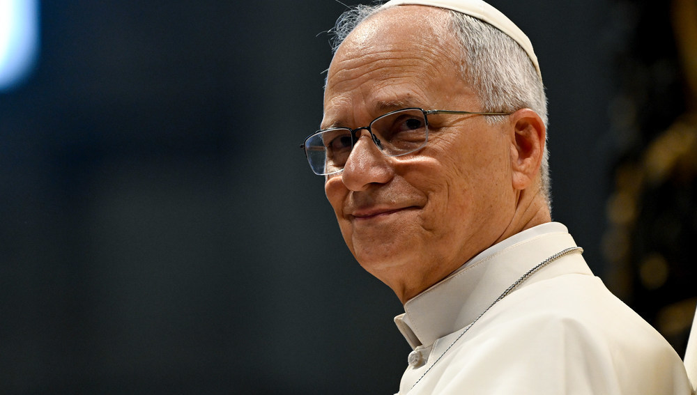 Papst Leo XIV. bei der Generalaudienz am 5. August 2026 im Petersdom im Vatikan.