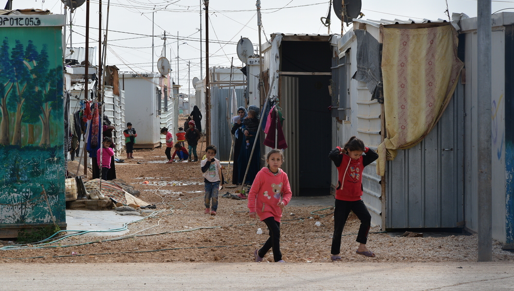Syrische Flüchtlingskinder im Zaatari-Camp (Jordanien)