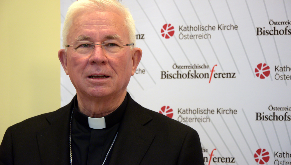 Pressekonferenz zum Ende der Herbstvollversammlung der Bischofskonferenz am 13. November 2020 in Wien mit Erzbischof Franz Lackner