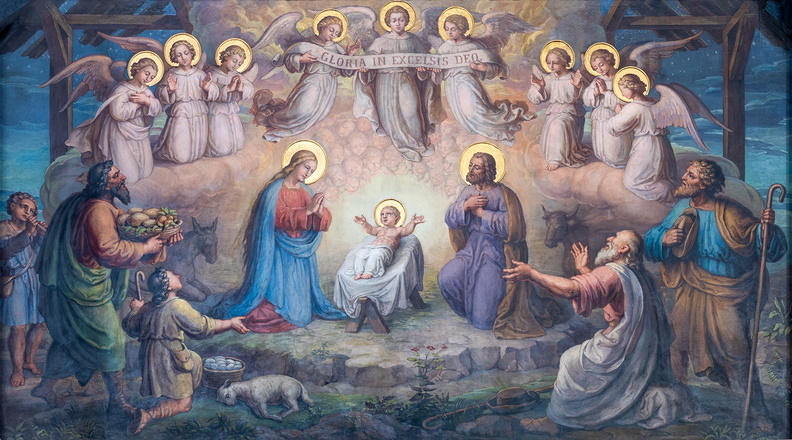 Gemälde der Geburt Jesu