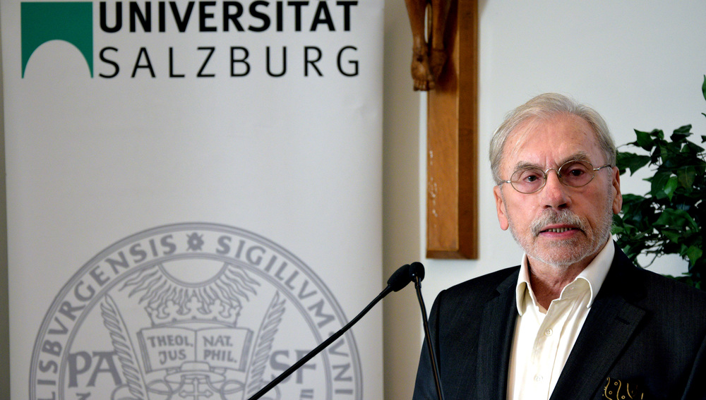 Der Historiker Ernst Hanisch bei einer Tagung am 29. November 2018 in Salzburg zur Auflösung der Theologischen Fakultät im Jahr 1938