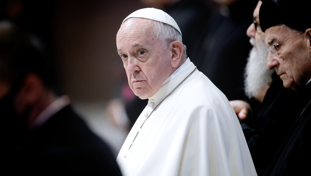 Papst Franziskus am 1. Juli 2021 im Petersdom im Vatikan.