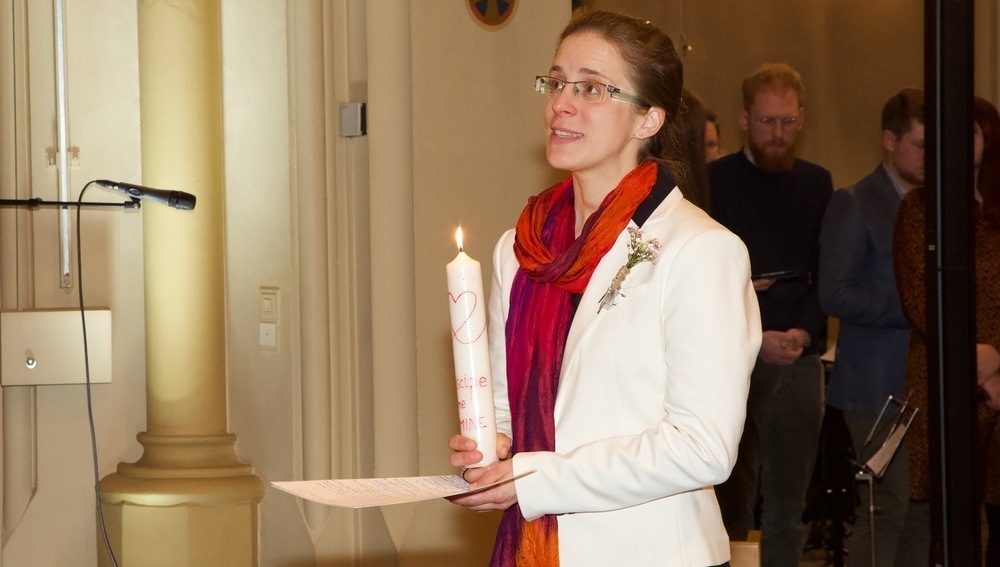 Sr. Anne-Sophie Dessouroux bei der Erstprofess