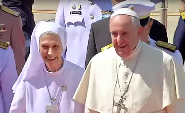 Papst Franziskus und seine 77-jährige Cousine Ana Rosa Sivori