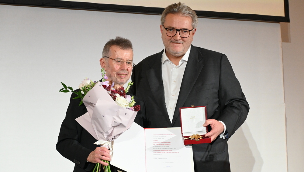 Goldenes Ehrenzeichen der Stadt Wien für Christoph Gisinger