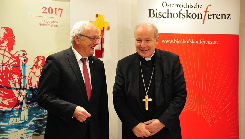Pressekonferenz Kardinal Schönborn und Bischof Bünker - Ökumenische Begegnung Bischofskonferenz