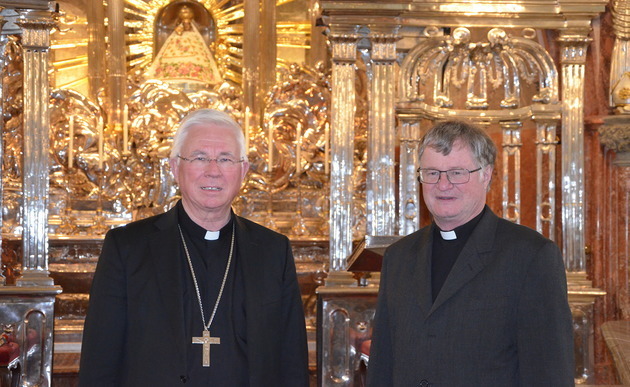Erzbischof Franz Lackner, neuer Vorsitzender der Bischofskonferenz, und sein Stellvertreter Bischof Manfred Scheuer (Mariazell, 16.6.2020)