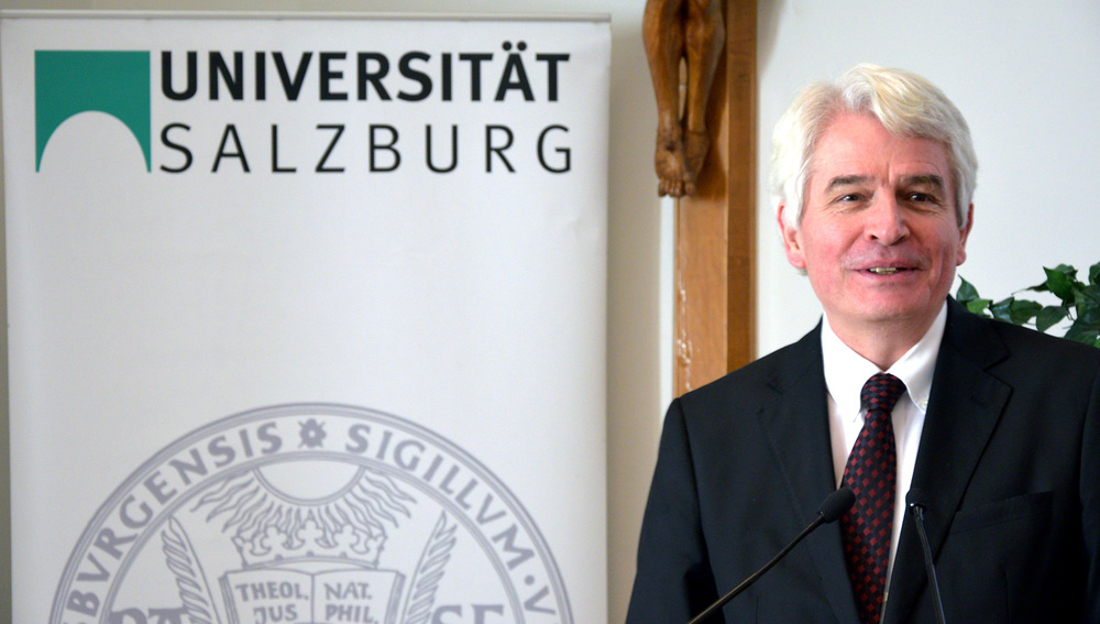 Der Rektor der Universität Salzburg bei einer Tagung am 29. November 2018 in Salzburg zur Auflösung der Theologischen Fakultät im Jahr 1938
