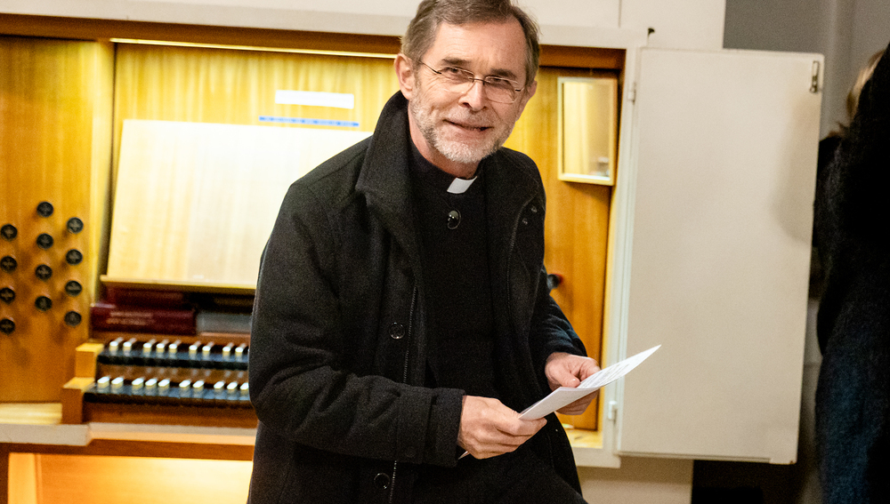 Josef Grünwidl an der Orgel